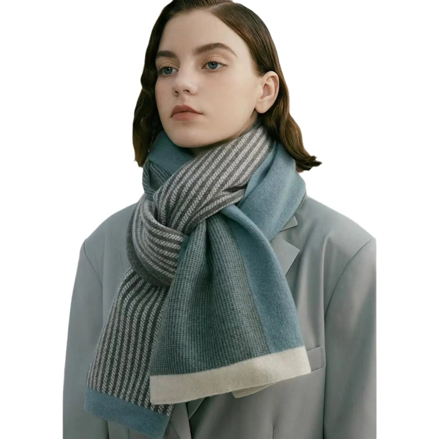 Cashmere Winter Scarf for Women - Designer Knit Warmth