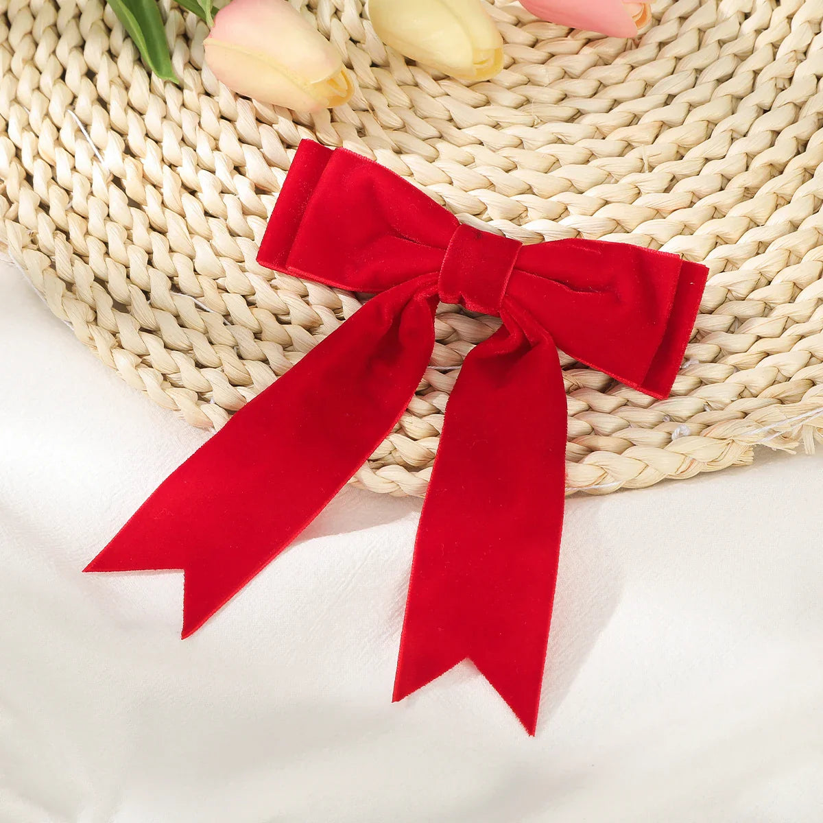 French Red Black Fashion New Year Festival Christmas Hair Accessory