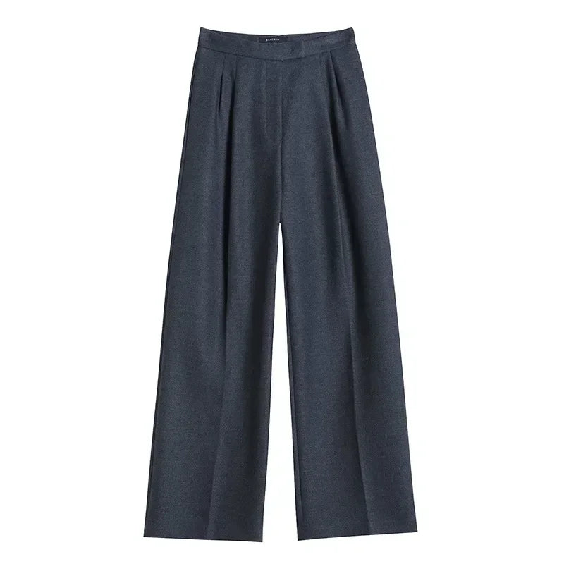 Slim High Waist Casual Solid Color Loose Chic Pants