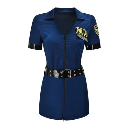 Cop Erotic Halloween Officer Police Clubwear Women Sexy Adult Costume