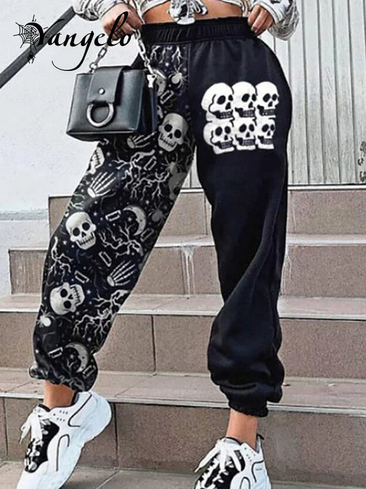 Grunge Punk Pants Skull Halloween