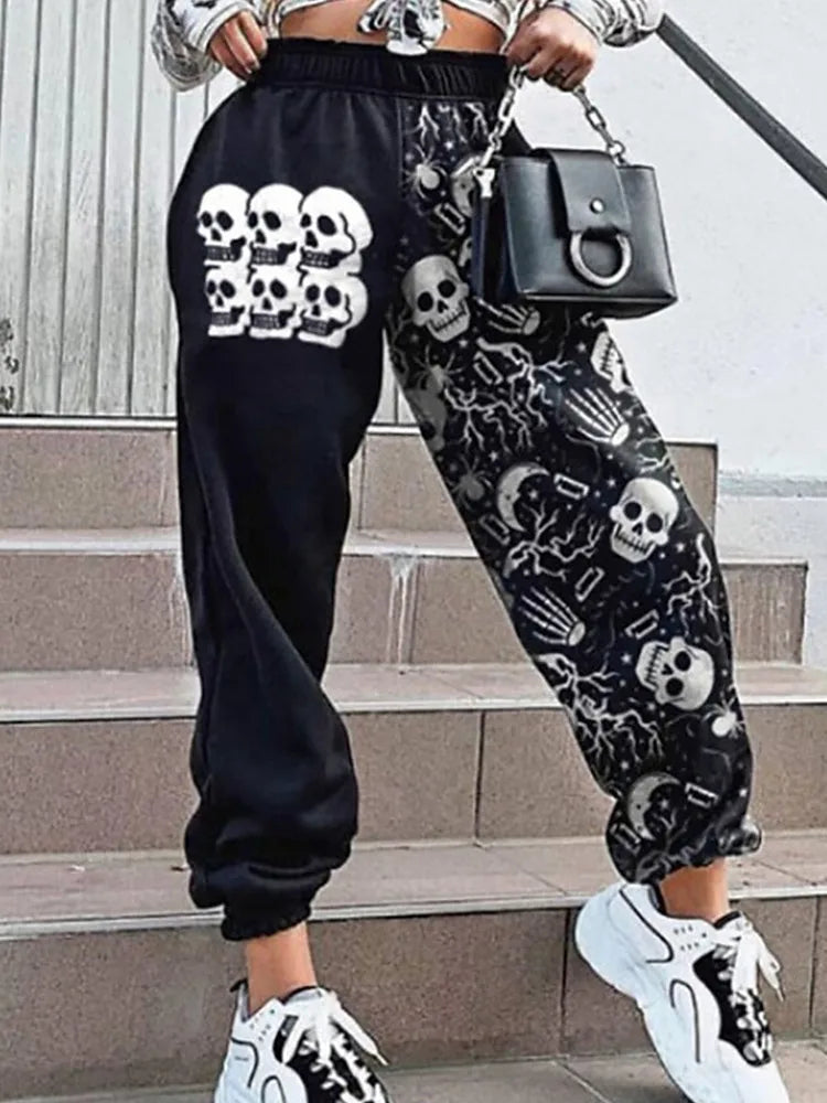 Grunge Punk Pants Skull Halloween