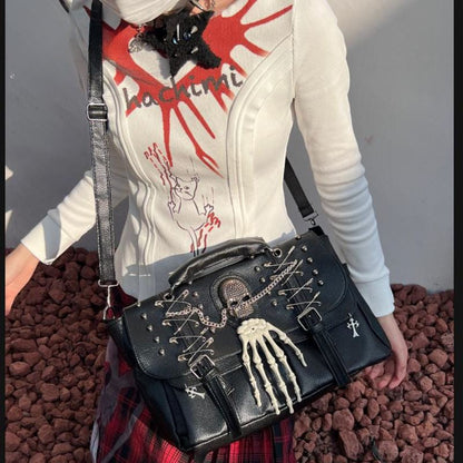 Punk Y2K Chain Harajuku Rivet Gothic Bag Lolita Shoulder Skull One