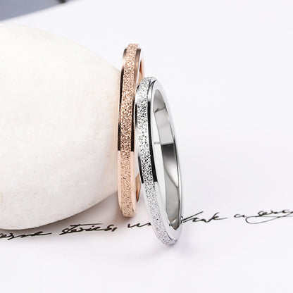 Titanium Steel Minimalist Simple Closed Rings