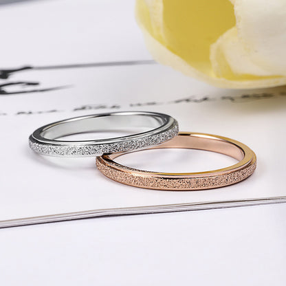 Titanium Steel Minimalist Simple Closed Rings