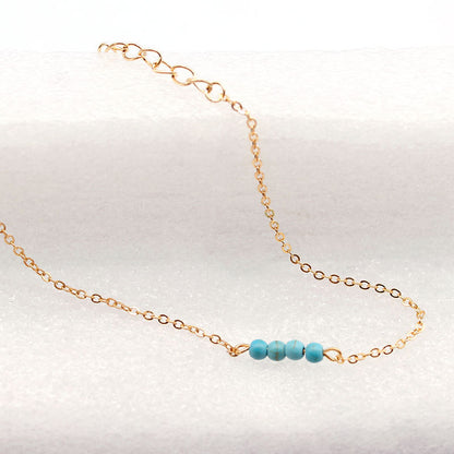 Creative Boho Style Turquoise Anklet