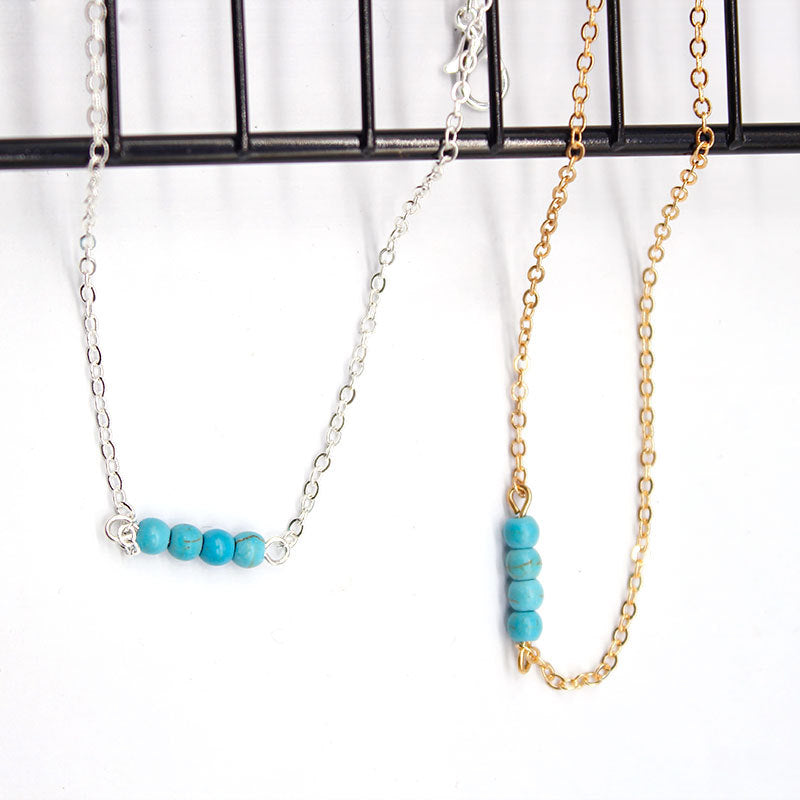 Creative Boho Style Turquoise Anklet