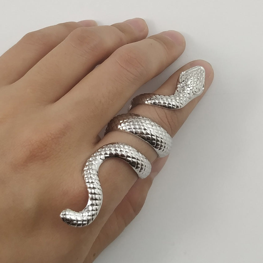 Stylish Exaggerated Metal Snake Ring