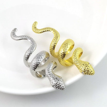 Stylish Exaggerated Metal Snake Ring