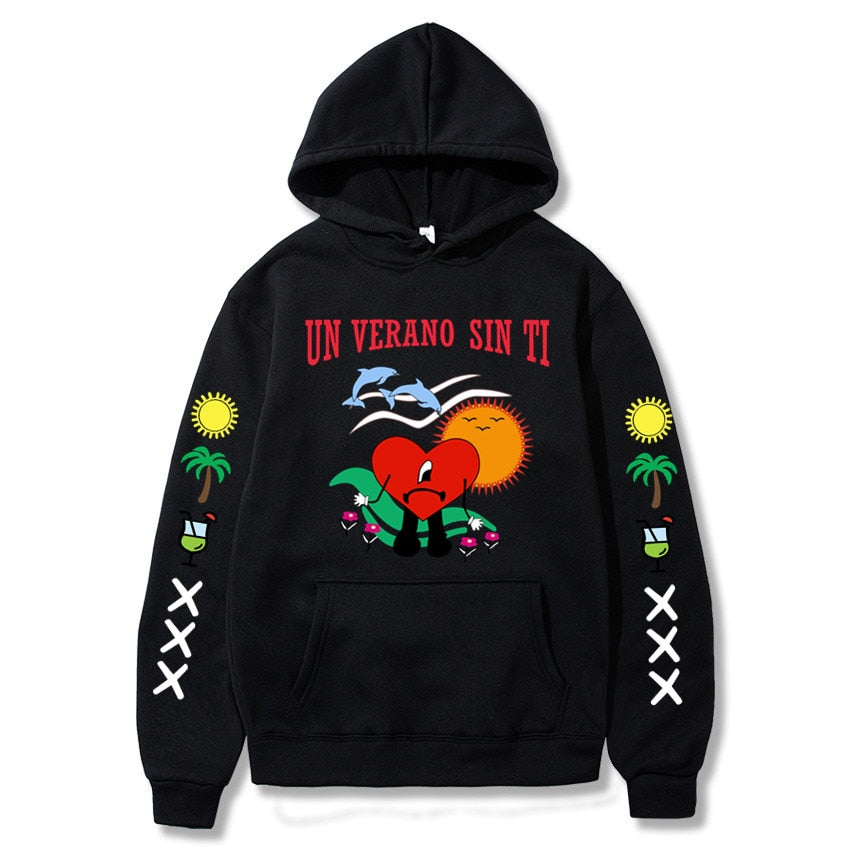 Amy Fashion - New Bad Bunny Printed Hoodie