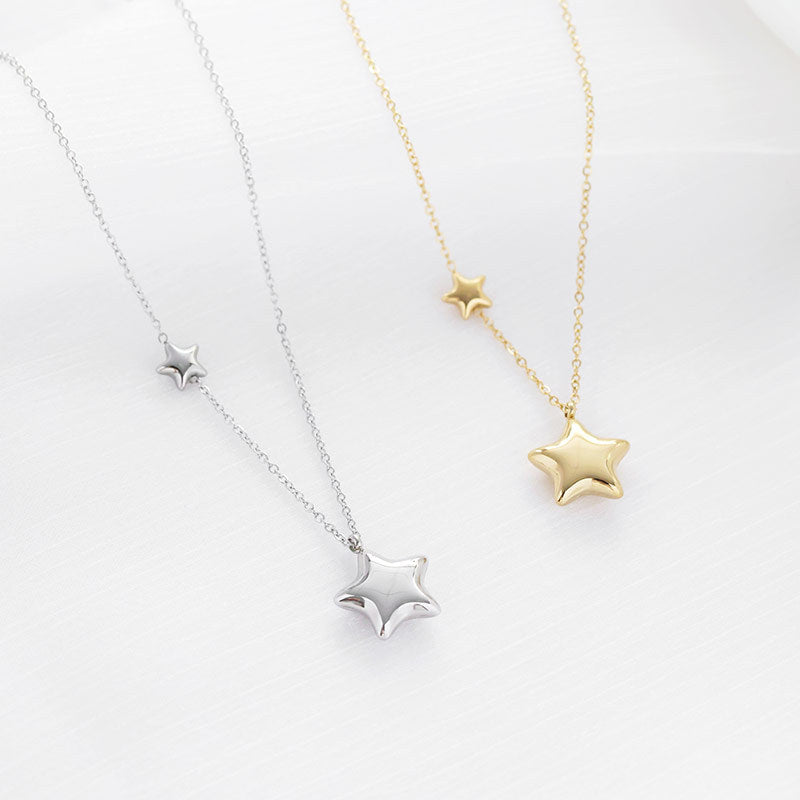 Five-pointed Star Stainless Steel Clavicle Necklace