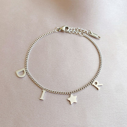 Creative Letter Pendant Bracelet