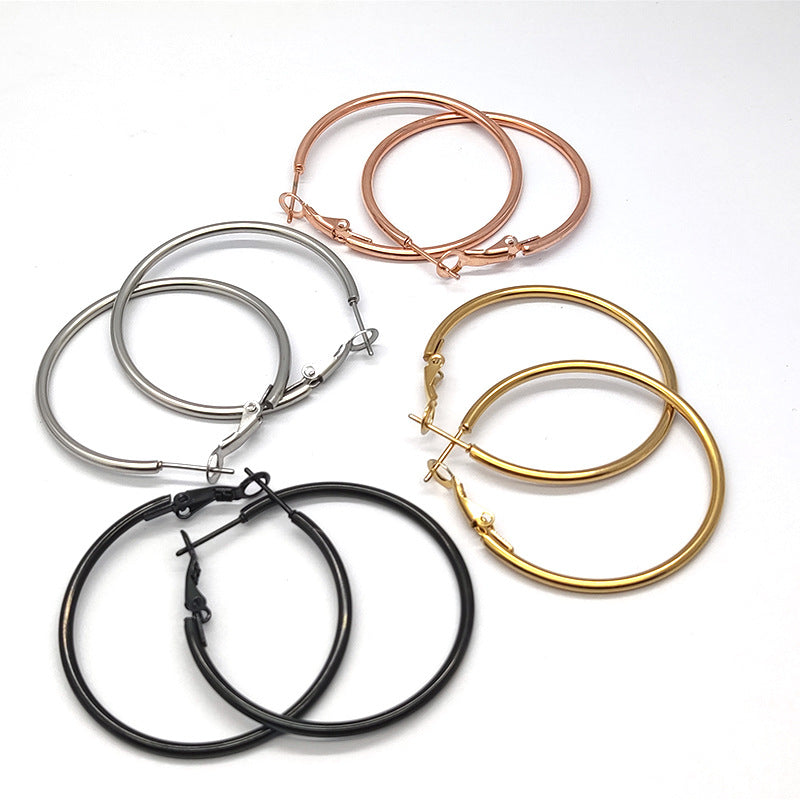 Wholesale Stainless Steel Multiple Sizes Hoop Earrings