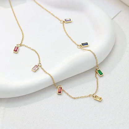 Fabulous Colorful Stone Trendy Chain Necklaces