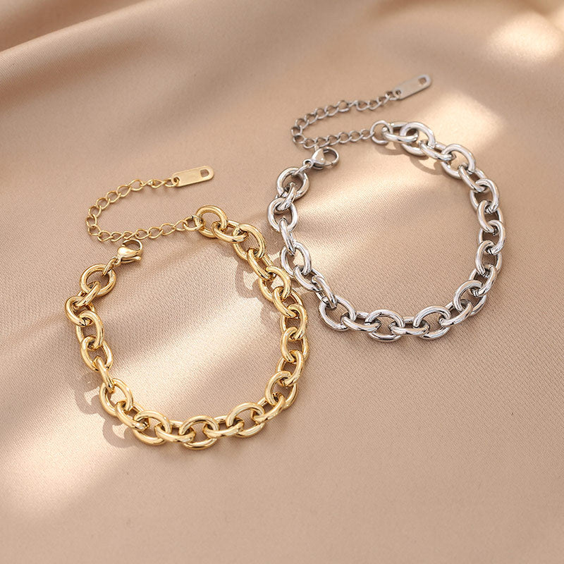 14K Gold Simple Chain Bracelet