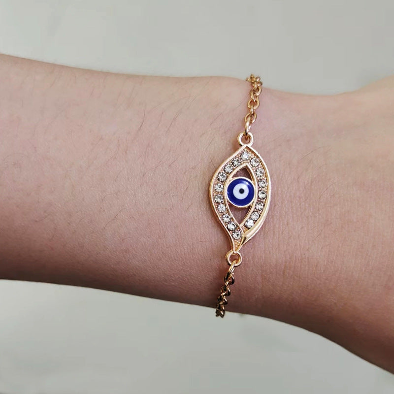 Turkish Blue Eye Vintage Diamond Bracelet