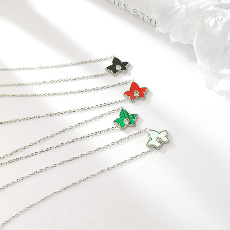 Retro Personalized Pentagonal Heart Clavicle Necklace