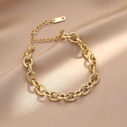 14K Gold Simple Chain Bracelet